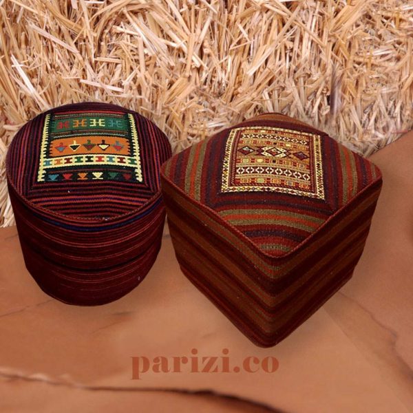 Pouf and handmade furniture