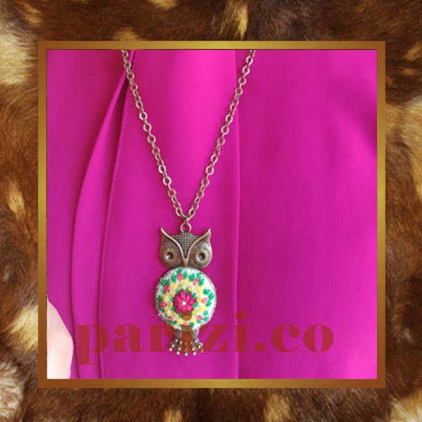 Traditional necklace with owl design