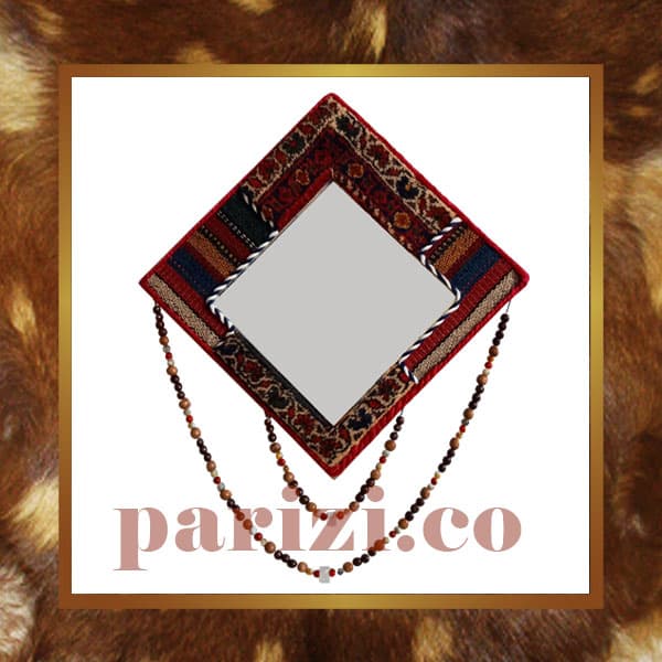 Leather Decorative Wall Mirror with Carpet