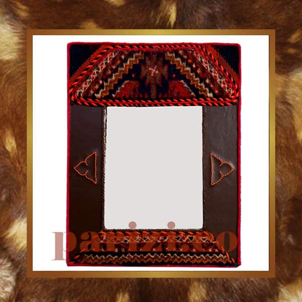 Traditional leather Mirror