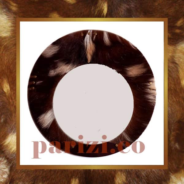 Leather Round Mirror