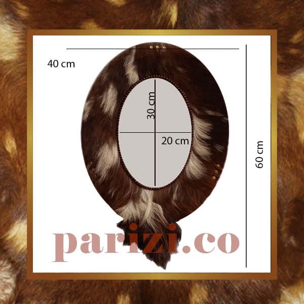 leather oval mirror