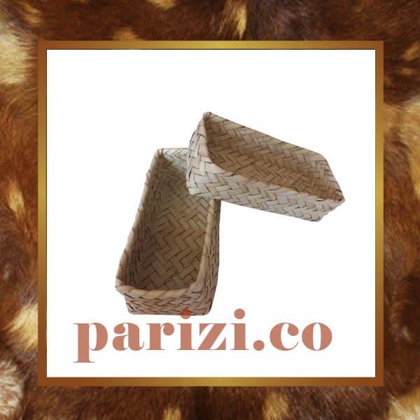 Rectangular wicker box