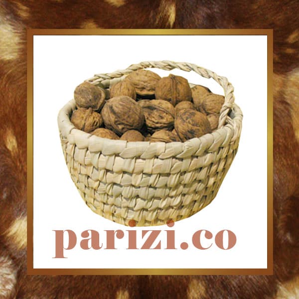 Round wicker basket